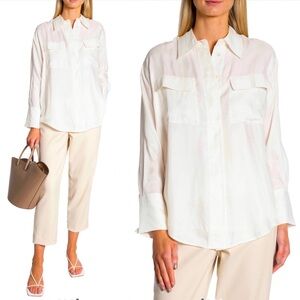 GANT Eggshell Relaxed Flap Pocket Dagger Collar Shirt Size 6